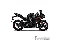 Aufkleber für Yamaha YZF R3 2018 - Schwarz • Yamaha OEM-Aufkleber