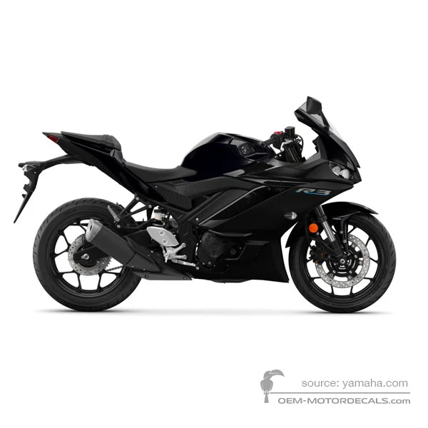 Decals for Yamaha YZF R3 2023 - Black • Yamaha OEM Decals