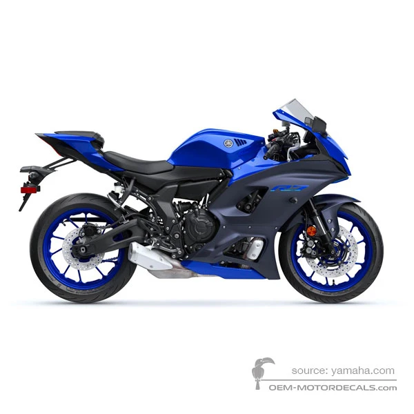 Aufkleber für Yamaha YZF R7 2022 - Blau • Yamaha OEM-Aufkleber