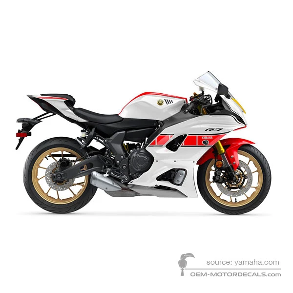 OEM Decals Yamaha YZF R7 2022 - White • Original Stickers