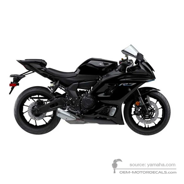 Autocollants pour Yamaha YZF R7 2022 - Noir • Yamaha Autocollants OEM