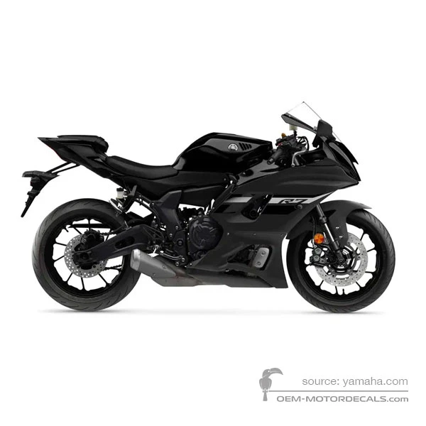 Decals for Yamaha YZF R7 2024 - Black • Yamaha OEM Decals