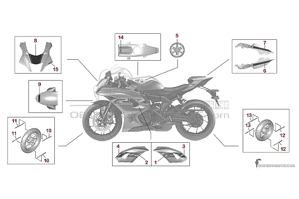 Yamaha YZF R7 2024 - Grau