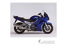 Stickers voor Yamaha FJR1300 2001 - Blauw • Yamaha OEM Stickers