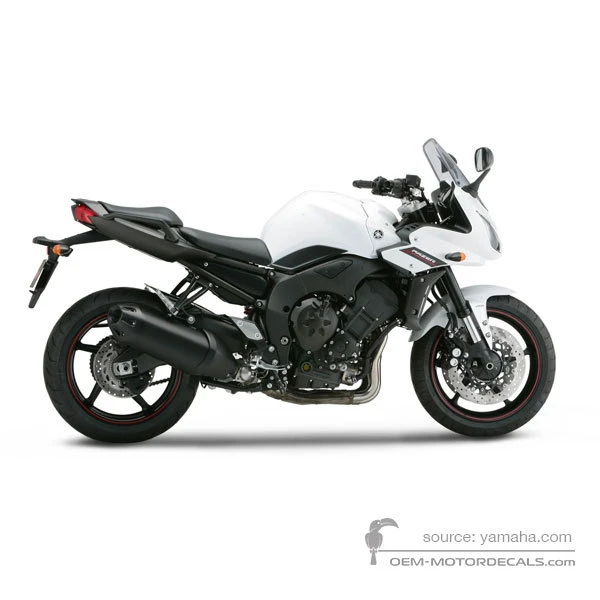 Stickers voor Yamaha FZ1S FAZER 2012 - Wit • Yamaha OEM Stickers