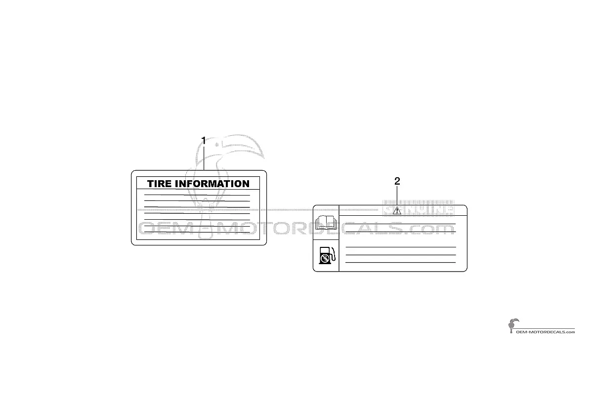 Stickers voor Yamaha FZ1S FAZER - Voorzichtigheid labels • Yamaha OEM Stickers