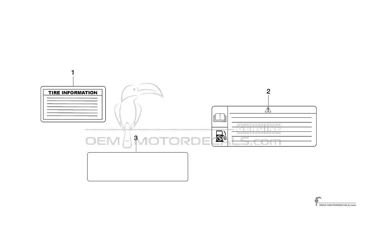 Stickers voor Yamaha FZ1N - Voorzichtigheid labels • Yamaha OEM Stickers