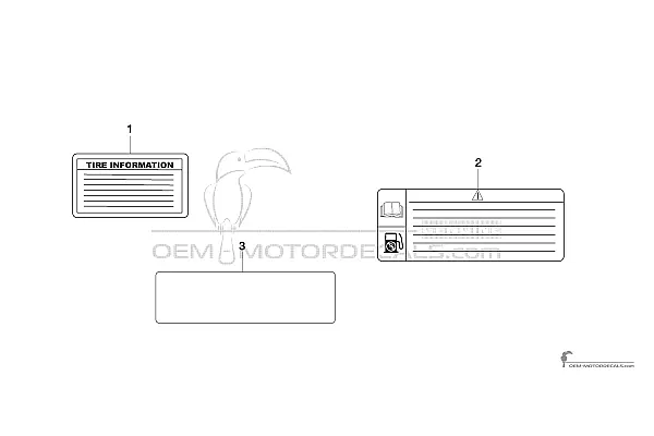 Yamaha FZ1N - Voorzichtigheid labels