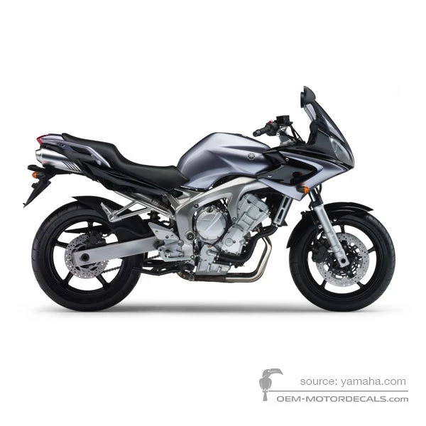Pegatinas para Yamaha FZ6S FAZER 2006 - Plata • Yamaha Pegatinas OEM