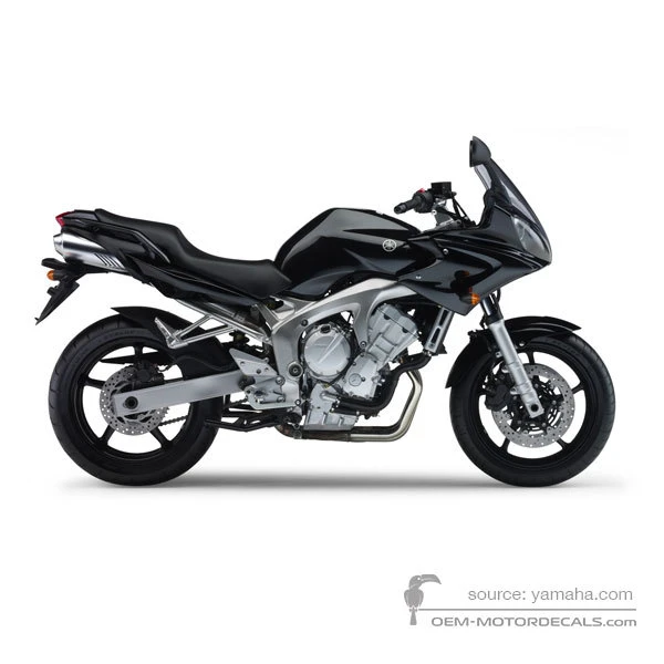 Adesivi per Yamaha FZ6S FAZER 2006 - Nero • Yamaha Adesivi OEM