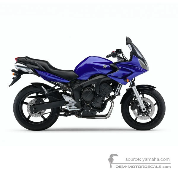 Stickers voor Yamaha FZ6S FAZER 2006 - Blauw • Yamaha OEM Stickers
