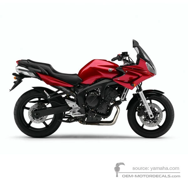 Stickers voor Yamaha FZ6S FAZER 2006 - Rood • Yamaha OEM Stickers