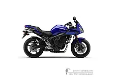 Stickers voor Yamaha FZ6S FAZER 2007 - Blauw • Yamaha OEM Stickers