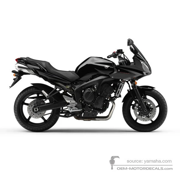 Stickers voor Yamaha FZ6S FAZER 2007 - Zwart • Yamaha OEM Stickers