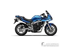 Stickers voor Yamaha FZ6S FAZER 2009 - Blauw • Yamaha OEM Stickers