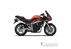 Autocollants pour Yamaha FZ6S Fazer 2009 - Orangé • Yamaha Autocollants OEM