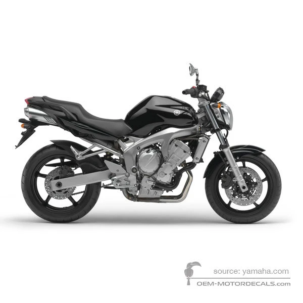 Naklejki do Yamaha FZ6N 2004 - Czarny • Yamaha Naklejki OEM