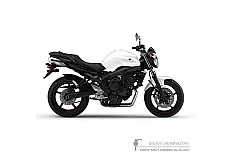 Aufkleber für Yamaha FZ6N 2008 - Weiss • Yamaha OEM-Aufkleber