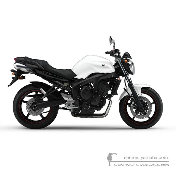 Decals for Yamaha FZ6N 2008 - White • Yamaha OEM Decals
