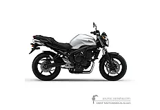 Naklejki do Yamaha FZ6N 2008 - Srebrny • Yamaha Naklejki OEM
