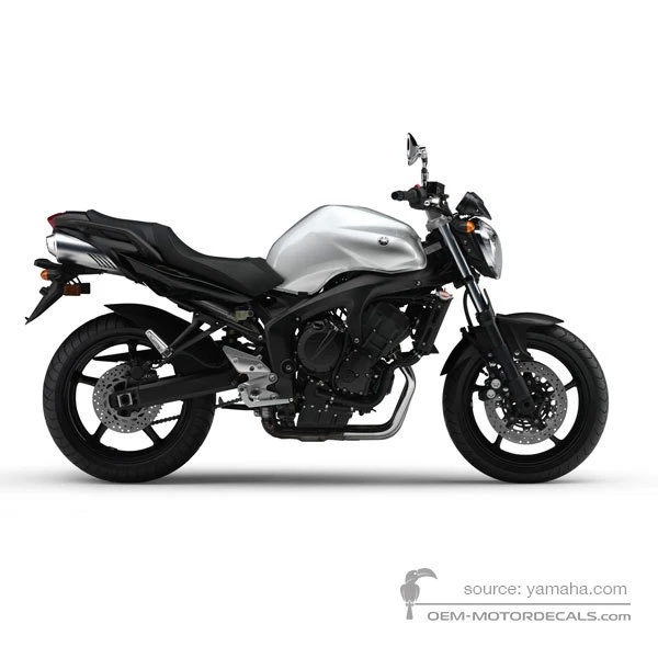 Decals for Yamaha FZ6N 2008 - Silver • Yamaha OEM Decals