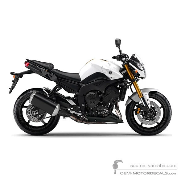 Decals for Yamaha FZ8N 2012 - White • Yamaha OEM Decals