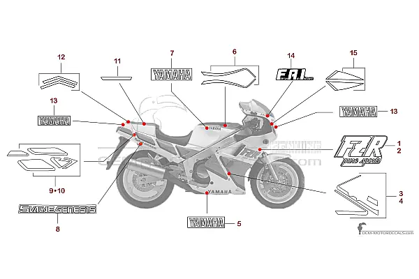 Yamaha FZR1000 1987 - Blanc