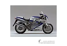 Stickers voor Yamaha FZR1000 1991 - Wit • Yamaha OEM Stickers
