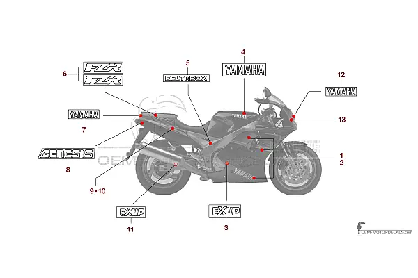 Yamaha FZR1000 1991 - Nero