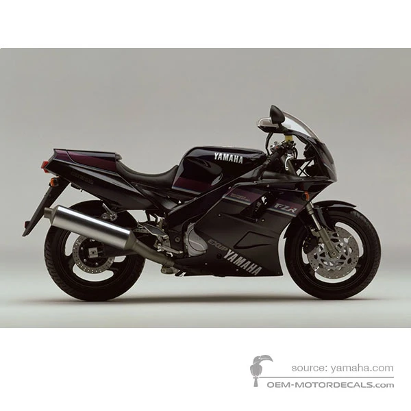Decals for Yamaha FZR1000 1992 - Black • Yamaha OEM Decals