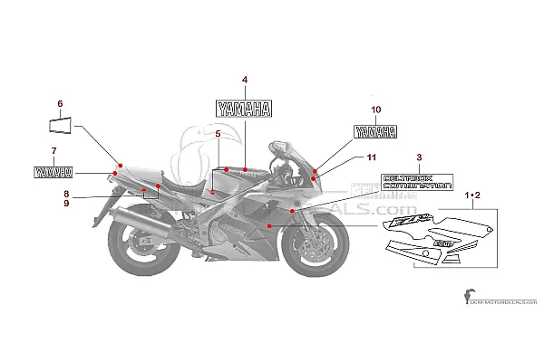 Yamaha FZR1000 1994 - Weiss