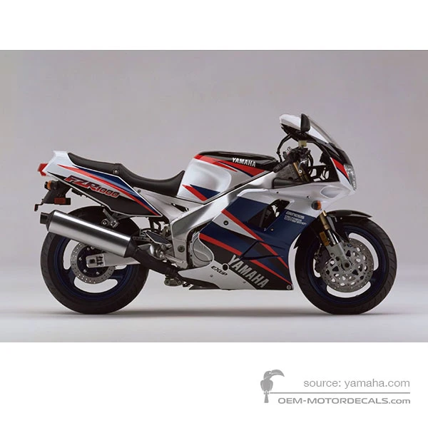 Pegatinas para Yamaha FZR1000 1995 - Blanco • Yamaha Pegatinas OEM