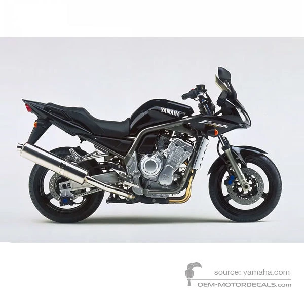 Adesivi per Yamaha FZS1000 FAZER 2002 - Nero • Yamaha Adesivi OEM