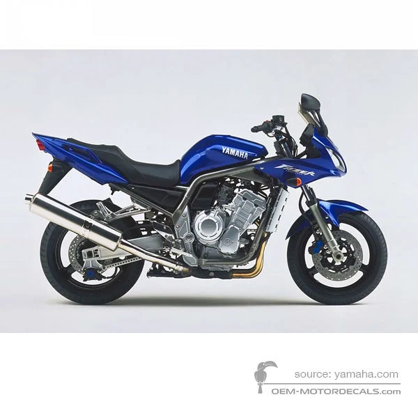 Adesivi per Yamaha FZS1000 FAZER 2002 - Blu • Yamaha Adesivi OEM