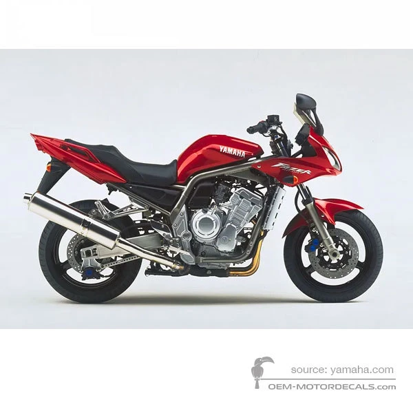 Adesivi per Yamaha FZS1000 FAZER 2001 - Rosso • Yamaha Adesivi OEM