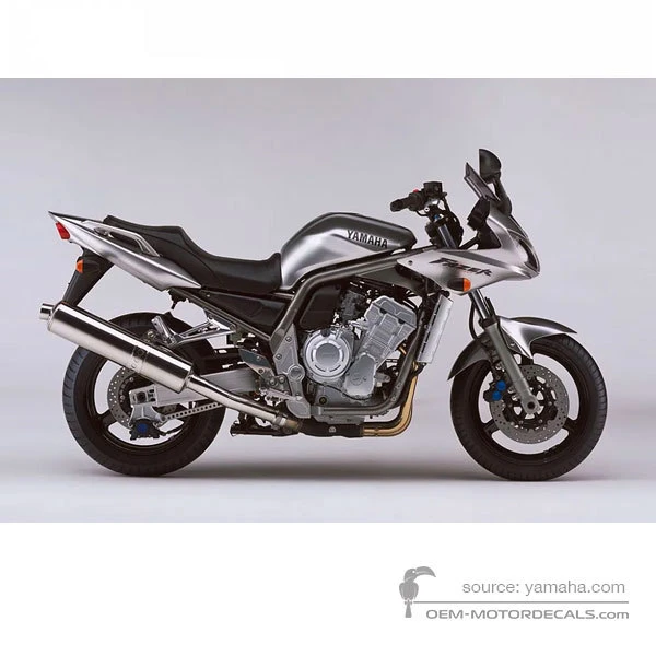 Pegatinas para Yamaha FZS1000 FAZER 2002 - Plata • Yamaha Pegatinas OEM