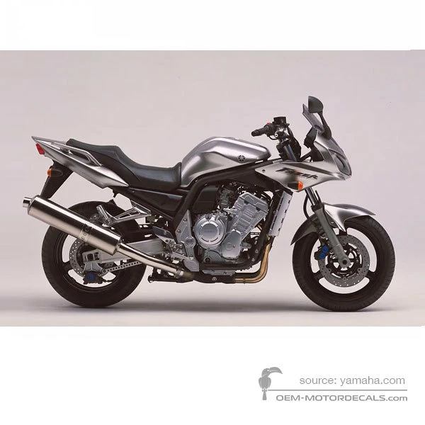 Adesivi per Yamaha FZS1000 FAZER 2003 - Argento • Yamaha Adesivi OEM