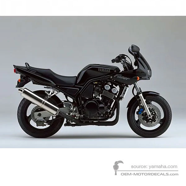 Stickers voor Yamaha FZS600 FAZER 1999 - Zwart • Yamaha OEM Stickers