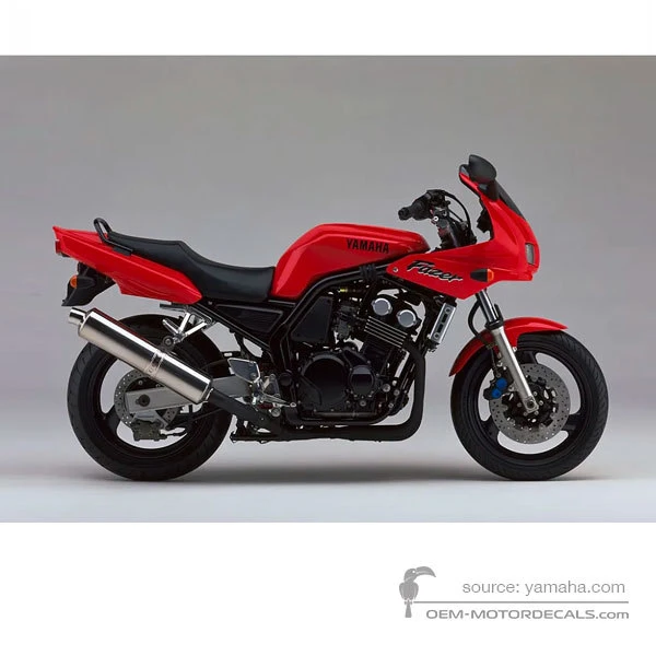 Stickers voor Yamaha FZS600 FAZER 1999 - Rood • Yamaha OEM Stickers
