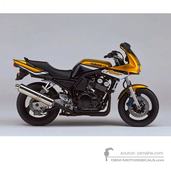 Stickers voor Yamaha FZS600 FAZER 2000 - Geel • Yamaha OEM Stickers