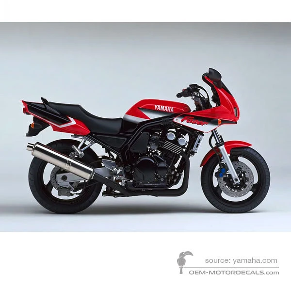 Aufkleber für Yamaha FZS600 FAZER 2001 - Rot • Yamaha OEM-Aufkleber