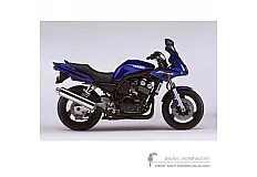 Aufkleber für Yamaha FZS600 FAZER 2002 - Blau • Yamaha OEM-Aufkleber