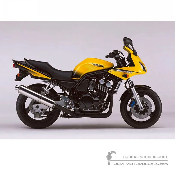 Adesivi per Yamaha FZS600 FAZER 2002 - Giallo • Yamaha Adesivi OEM