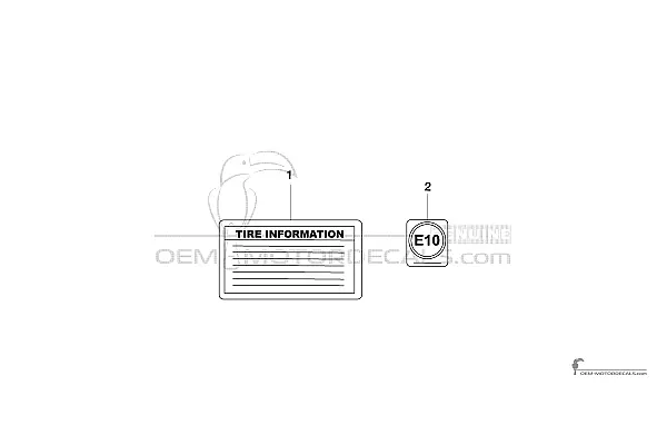 Yamaha TRACER 700 - Voorzichtigheid labels