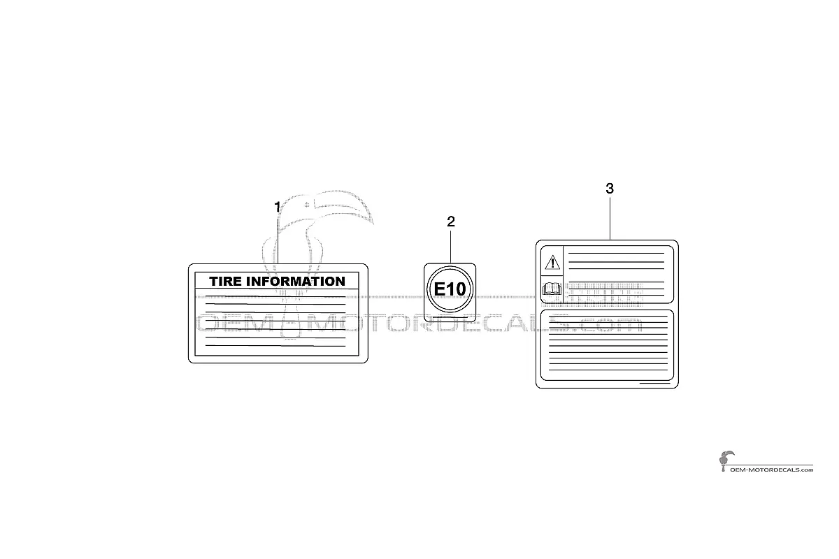 Decals for Yamaha MT07 - Caution labels • Yamaha OEM Decals