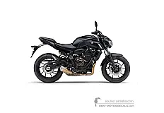 Aufkleber für Yamaha MT07 2019 - Schwarz • Yamaha OEM-Aufkleber