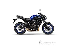 Aufkleber für Yamaha MT07 2020 - Blau • Yamaha OEM-Aufkleber