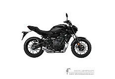 Aufkleber für Yamaha MT07 2021 - Dunkelgrau • Yamaha OEM-Aufkleber