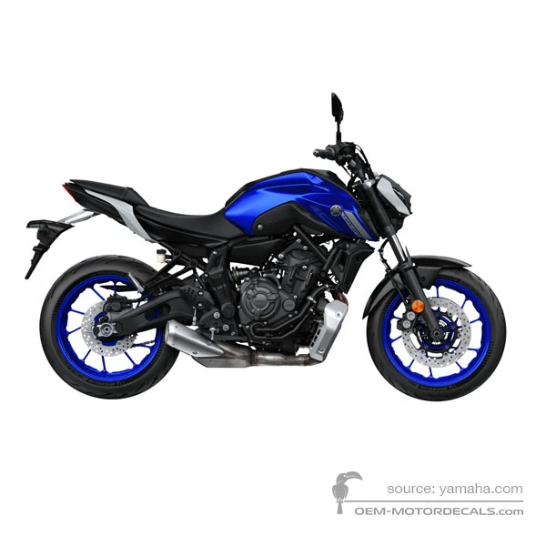 Stickers voor Yamaha MT07 2021 - Blauw • Yamaha OEM Stickers