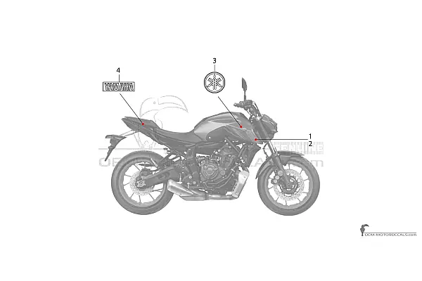 Yamaha MT07 2021 - Blau